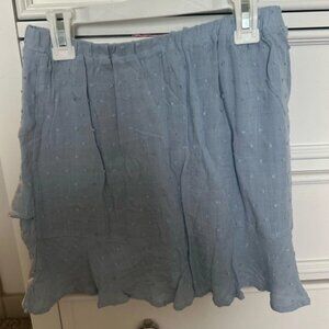 American Threads Blue Mini Skirt. Size Small